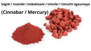 Read more about the article Isigidi / lnsimbi / Imbekisani / Umviki / Umuthi ogxumayo (Cinnabar / Mercury)