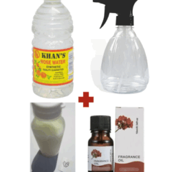 Rose water, Coconut & Essential oil, & Spray bottle Combo