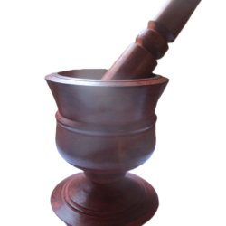 Wooden mortar & pestle