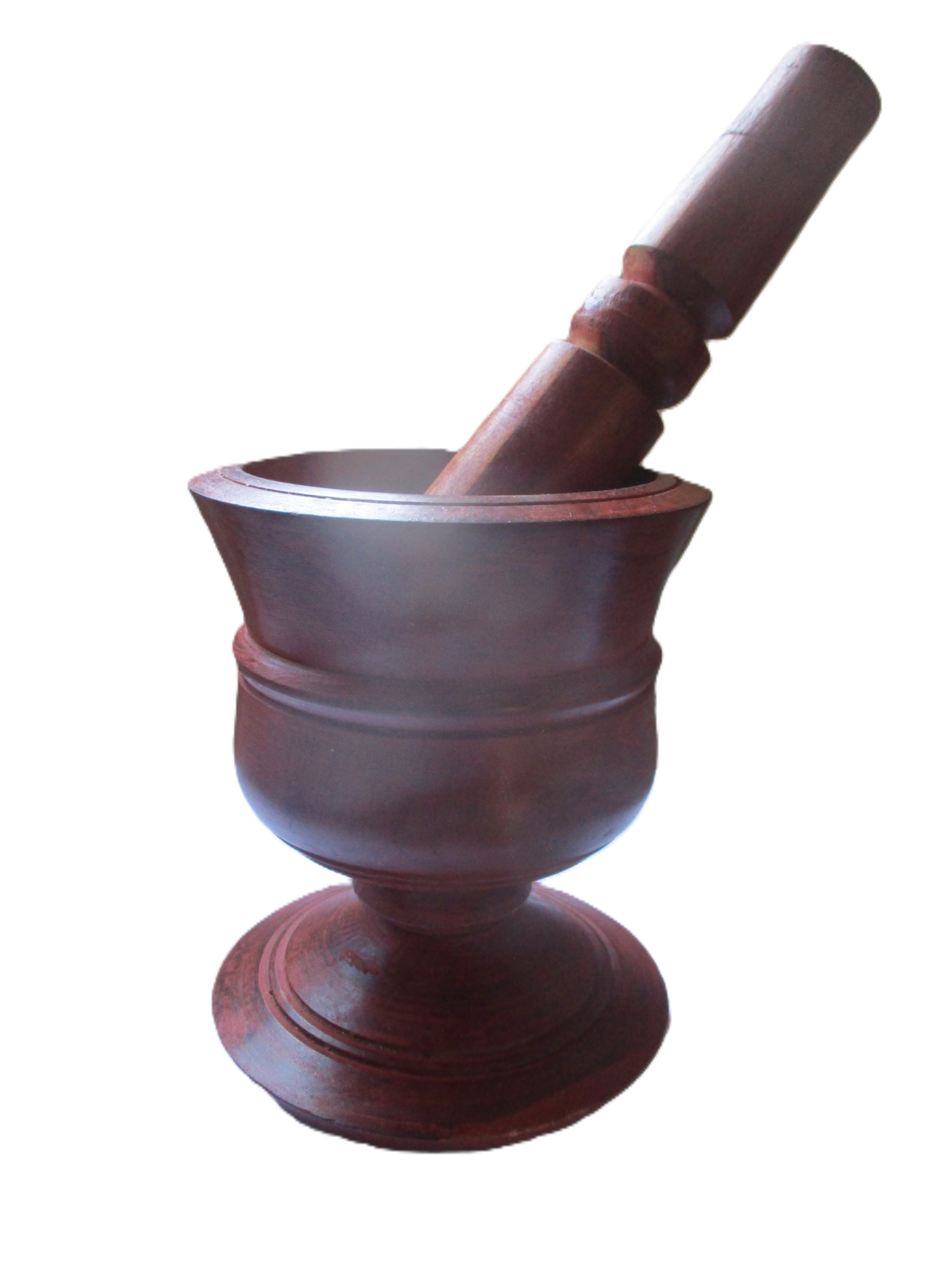 Wooden mortar & pestle